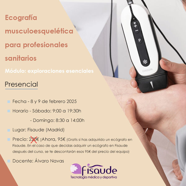 ECOGRAFÍA MUSCULOESQUELÉTICA PARA PROFESIONALES SANITARIOS: EXPLORACIONES ESENCIALES - PRESENCIAL - 8 Y 9 febrero 2025